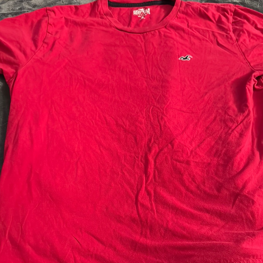Hollister Red Short Sleeve Tee Casual Comfort